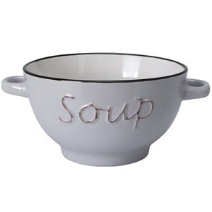 Kameninová miska na polévku SOUP 650 ml šedá vyobraziť