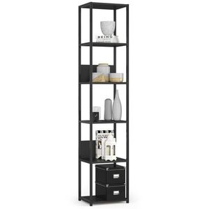 Knižnica Loft s kovovým rámom 40 cm čierna vyobraziť