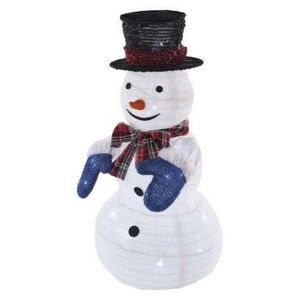 LED skládací sněhulák SNOWMAN 60 cm studená bílá vyobraziť