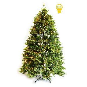 LED umělý vánoční stromek SANTA LILA 210 cm zelený vyobraziť