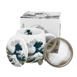 Porcelánový hrnek s infuzérem Hokusai THE GREAT WAVE 430 ml bílý vyobraziť