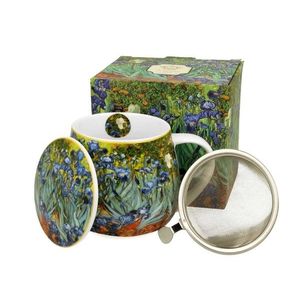 Porcelánový hrnek s infuzérem Van Gogh IRISES 430 ml modrý vyobraziť