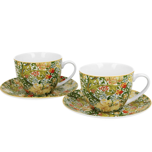 Sada 2 ks porcelánových hrnků Morris Golden Lilly 250 ml zelená vyobraziť