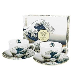 Sada šálků s podšálkem Hokusai THE GREAT WAVE 2 ks 250 ml bílá vyobraziť