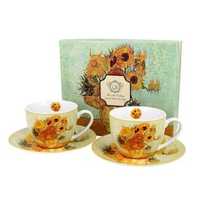 Sada šálků s podšálkem Van Gogh SUNFLOWERS 2 ks 250 ml žlutá vyobraziť