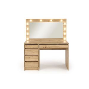 Toaletní stolek HOLLYWOOD s LED osvětlením 120 cm dub artisan vyobraziť