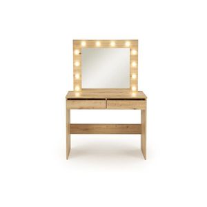 Toaletní stolek HOLLYWOOD s LED osvětlením 94 cm dub artisan vyobraziť