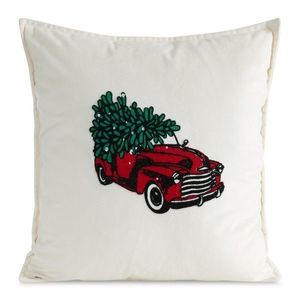 Vánoční povlak na polštář CAR 45x45 cm bílý vyobraziť