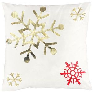 Vánoční povlak na polštář Snowflake 45x45 cm bílý/zlatý vyobraziť