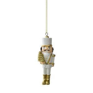 Vánoční závěsná figurka SANTA LILA 10, 5 cm bílá/zlatá vyobraziť