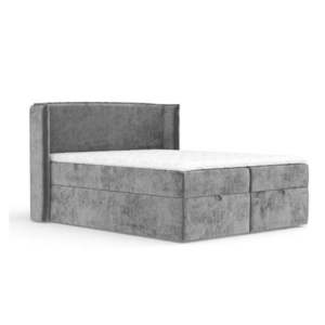 Sivá boxspring posteľ s úložným priestorom 160x200 cm Passion – Maison de Rêve vyobraziť