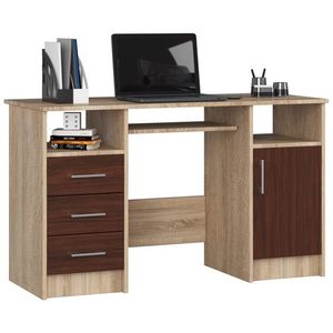 Volně stojící psací stůl Ana 124 cm dub sonoma/wenge vyobraziť