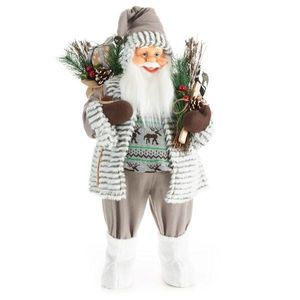 ArtFir Vianočná dekorácia SANTA CLAUS 78A | biela/strieborná 44 x 26 x 80 cm vyobraziť