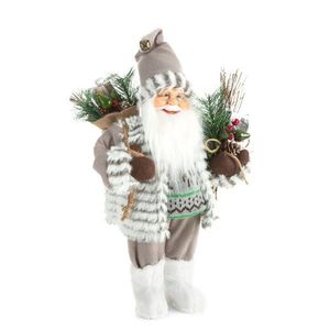 ArtFir Vianočná dekorácia SANTA CLAUS 78C | biela/strieborná 27 x 12 x 40 cm vyobraziť