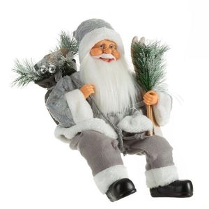 ArtFir Vianočná dekorácia SANTA CLAUS 80D | strieborná/biela 27 x 16 x 40 cm vyobraziť