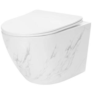 Závesná WC misa Carlos duroplast/Flat/Zm Nature Marble vyobraziť