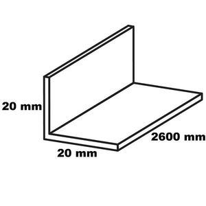 Profil uholníkový PVC šedý 20x20x2600 vyobraziť