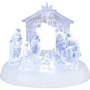 Dekorácia MagicHome Vianoce, betlehem, 7x LED, 3xAAA, akryl, 19, 5x14x17, 5 cm vyobraziť