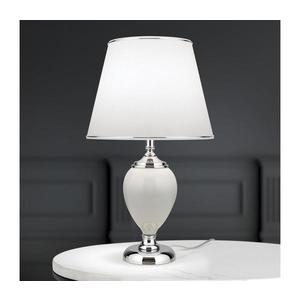 Orion Orion LA 4-1229 - Stolná lampa OVUM 1xE27/40W/230V 48 cm keramika biela/chróm vyobraziť