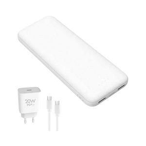 Powerbanka 10000 mAh + adaptér 20W Power Delivery + USB-C/USB-C kábel 1m biela vyobraziť