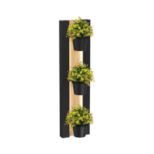 Nástenný kvetináč s LED osvetlením SHELF 90x18 cm čierna vyobraziť