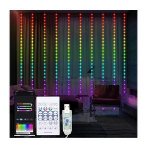 LED RGB Stmievateľný vianočný záves WIZARD 300xLED/USB 3x3m + diaľkové ovládanie vyobraziť