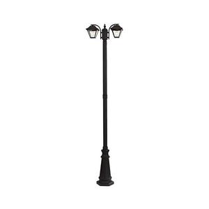 Vonkajšia lampa 2xE27/60W/230V IP44 232 cm čierna vyobraziť