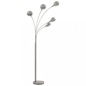 Stojaca lampa 200 cm Dekorhome Stříbrná vyobraziť