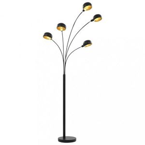 Stojaca lampa 200 cm Dekorhome Černá / zlatá vyobraziť