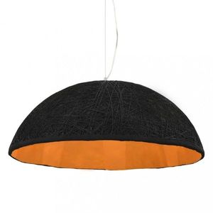 Závesná lampa 70 cm Dekorhome Černá / zlatá vyobraziť