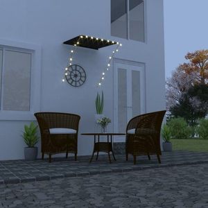 Zaťahovacia markíza s LED svetlom 100x150 cm Dekorhome Antracit vyobraziť