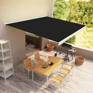 Kazetová markíza s ručným ovládaním 500x300 cm Dekorhome Bílá / antracit vyobraziť