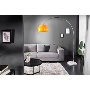 Stojaca lampa BANGUI 175 - 205 cm Dekorhome Oranžová vyobraziť