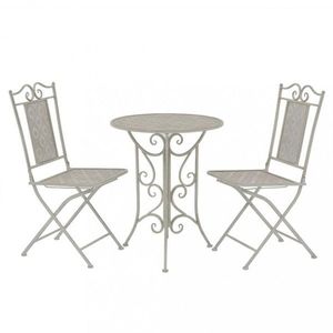 Zahradní bistro set 3 ks Dekorhome Šedá vyobraziť