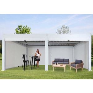 Bioklimatická pergola HWC-L46 3x6 so 6 bočnými stenami Bílá vyobraziť