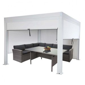 Bioklimatická pergola HWC-L46 3x3 so 4 bočnými stenami Bílá vyobraziť