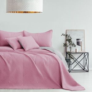 AmeliaHome Prehoz na posteľ Softa palepink - pearlsilver, 220 x 240 vyobraziť