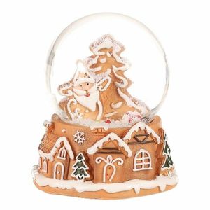 Vianočné snežítko Perníkový Santa Claus, polyresin, 9 cm vyobraziť