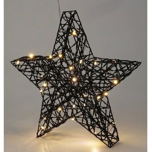 Vianočná LED hviezda Blackwire čierna, 30 x 30 cm vyobraziť