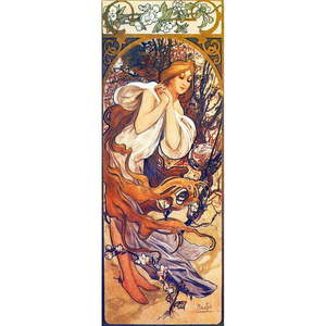 Reprodukcia obrazu Alfons Mucha - Spring, 80 x 30 cm vyobraziť