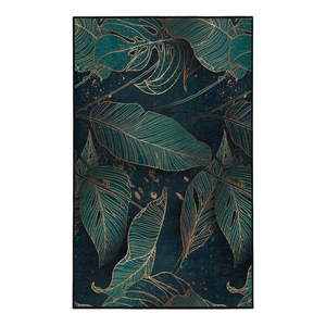 Prateľný koberec v petrolejovej farbe 120x180 cm Midnight Jungle – Mila Home vyobraziť