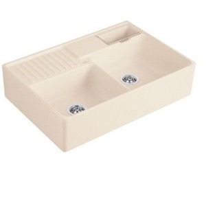 VILLEROY & BOCH VILLEROY & BOCH - Keramický drez Double-bowl sink Cream modulový 895 x 630 x 220 bez excentra 632391KR vyobraziť