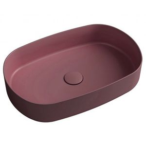 ISVEA - INFINITY OVAL keramické umývadlo na dosku, 55x36cm, matná Maroon Red 10NF65055-2R vyobraziť