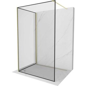 MEXEN/S - Kioto Sprchová zástena WALK-IN 110 x 70 cm, čierny vzor, čierna 800-110-212-70-70-070 vyobraziť