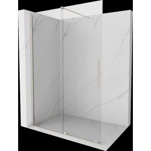 MEXEN/S - Velar Sprchová zástena posuvná Walk-in 140 x 200 cm, transparent 8 mm, nikel kartáčovaný 871-140-000-03-97 vyobraziť