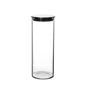 Skleněná dóza MODERN KITCHEN Silver 1 000 ml čirá vyobraziť