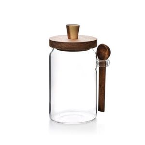 Skleněná dóza s lžící MODERN KITCHEN 730 ml čirá vyobraziť