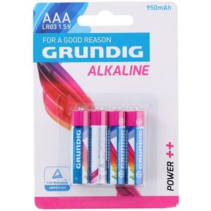 Baterie AAA GRUNDIG ALKALINE 950 mAh, 4KS vyobraziť