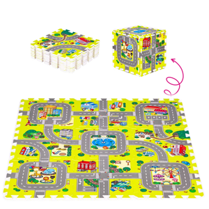 Penové puzzle, 9 ks, mix farieb, mesto, KAIA TYP 3 vyobraziť