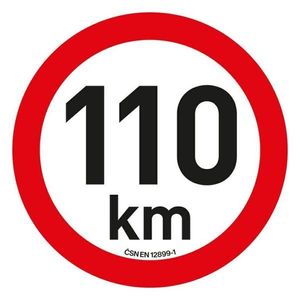 Samolepka obmedzenia rýchlosti 110 km/h, 20 cm, reflexná vyobraziť